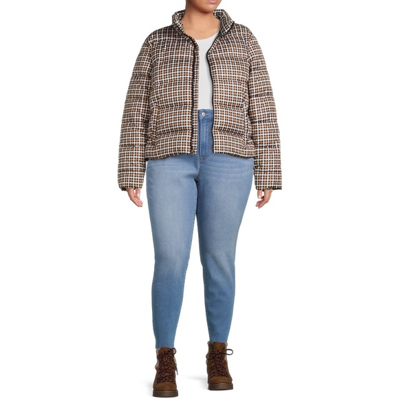 Gingham plus bomber jacket - Picture 3 of 4